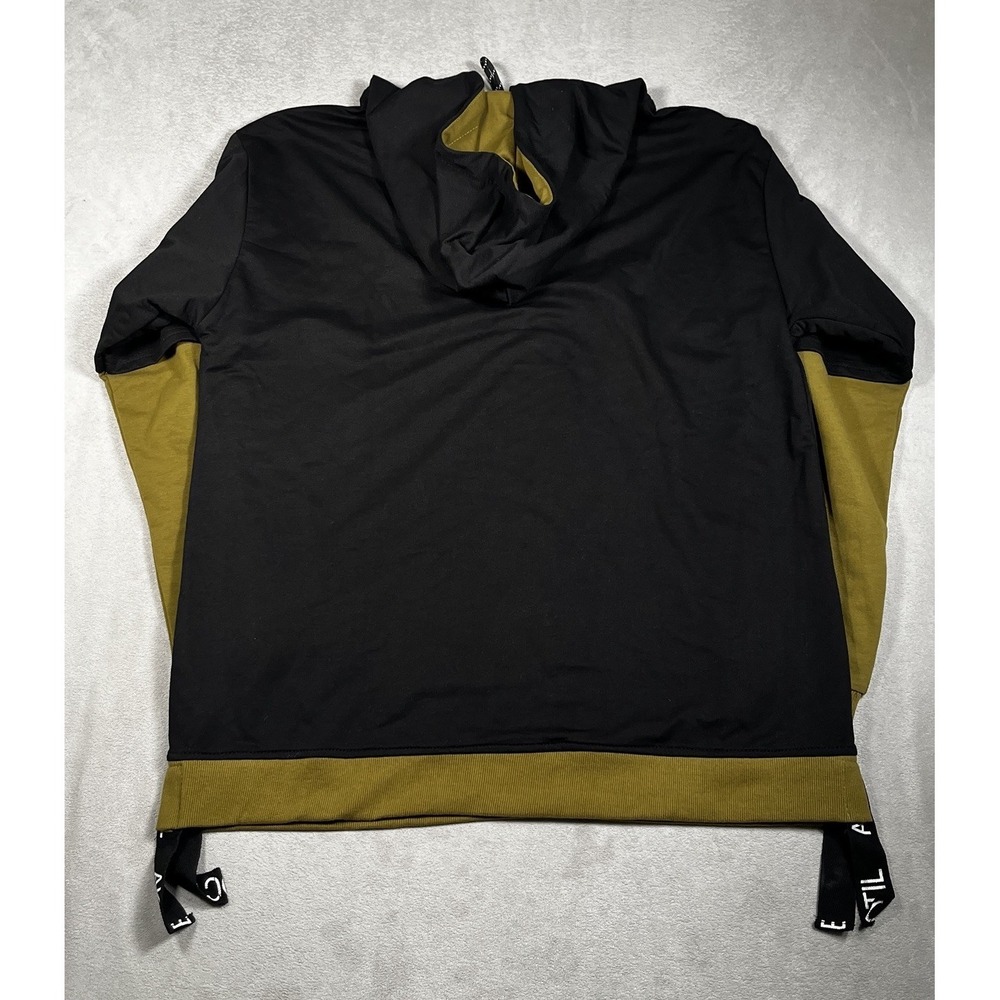 GURUNVANI‎ Contrast Color Hoodie Men's 2XL Black & Olive Green-NWT - Picture 4 of 6